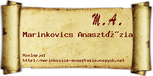 Marinkovics Anasztázia névjegykártya
